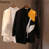 Women's Shirt Fashion Woman Blouses Print Flower Korean Vintage Blusas Female Elegant White Shirts Long Sleeve Tops
