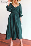 Spring Summer Tie Cord Waist Belt Ruffle Lantern Sleeve Dress Casual Women's Square Neck A-line Multi Wear Elegant