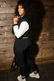 Contrast Baseball Jacket and Matching Pants