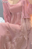 Summer Women Maxi Long Sundress Suspenders Solid Ruffls Fairy Vestidos Long Elegant Feminine Holiday Beach Romantic