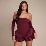 Fashion Solid-Colored Sleeveless Ribbon Dress In Autumn