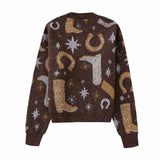 Women's Round-Necked Knitted Sweater