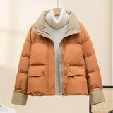 Winter 2024 New Korean Version Loose Cotton-Padded Coat And Thick Cotton-Padded Jacket-Outfit