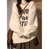 Printed Fuzzy Sweater-Outfit