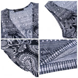 Printed Maxi Dress ZANZEA 2022 Women's Sundress Casual Summer Long Vestido Female V Neck Party Robe Femme Linen Dress