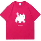 Aesthetic Black Cat Print Oversized T-shirt-Outfit