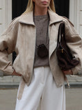 Autumn And Winter New Maillard Style Retro Fashion Casual Jacket Jacket