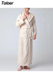 Winter Flannel Nightgown Plus Velvet Thick and Warm Couple Men Long Style Pajamas Ladies Cute and Comfortable