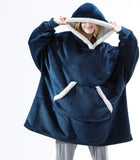 Sweatshirt Hoodie Women Oversized Winter Pullover Fleece Hooded Jumper Robe Femme Ladies Wearable TV Blanket with