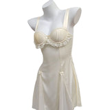 Pure-Style Sexy Breast Pad Ice Pyjamas Women 2025 New Summer Thin Sling Aja Symphouse