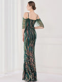 Sequin Strap Mermaid Long Evening