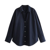 New Multi-Color Loose Casual Version Of The Provincial Silk Long-Sleeved Shirt