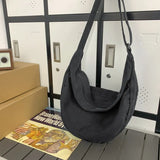 Vintage Wash Large Canvas Shoulder Bag-Outfit