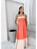 Long Fashion Sling Dress In