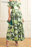 Summer Print Dress Female Square Collar Short Sleeve High Waist Patchwork Ruched Casual Dresses For Women Clothing Style