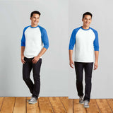 Men O-Neck Cotton 3/4 Sleeve T-shirt Casual T shirt Raglan Jersey Shirt