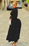 Winter Elegant Puff Sleeve Turtleneck Long Party