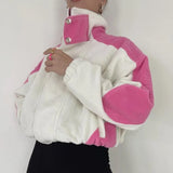 Sport Zipper Turndown Collar Long Sleeve