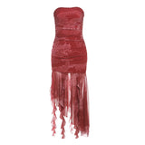 Spring 2024 New Women's Clothing New Chinese Irregular Slings Open Year-War Robe