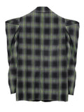 TWOTWINSTYLE Plaid Colorblock Jacket For Women Lapel Long Sleeve Straight Casual Coats Female Fashion Spring Clothing Style