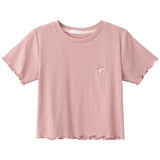 Toloer Hot Girl Crop Short Style Student Jacket 2024 Summer New Short Sleeve Embroidery Wooden Ear Slim T-Shirt Female