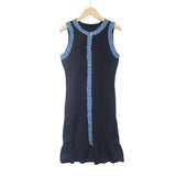 Women's Explosive Cowboy Tuxedar Side Knitted Short-Sleeved Vest