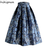 Skirts for Women Temperament Jupe High Waist A-line Embroidery Floral Fashion Korean Skirt 2023 Faldas Mujer De