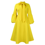 Women's 2025 New Bubble Sleeve Strap With Large Skirt High-Rise Dress Dress