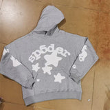 2025 Spoder Spider Web Print Hooded Hooded Hooded Hooded Casual Loose