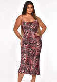 Leopard Print Elegant Strap Long Party