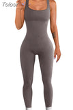 Piece Jumpsuit and Rompers Women Sport Yoga Fitness Jumpsuit Sexy Sleeveless Vest Bodysuit Slim Casual Bodysuit