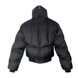 Design Black Armor Warm Winter Coat Deconstructed Oversize Neutral Style Men And Women's Same Cotton