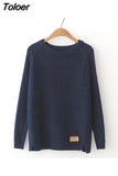 Philosophy Feminina Autumn Winter Harajuku Women Sweater women Pullovers Casual Split Korean Knitwear plus size