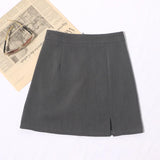 Half-Dressed New Spring And Summer 2025 New Suit Skirt High-Waisted Hip-Proof Open-Fork Skirt