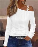 Autumn Simple Metal Buckle Shoulder Collar