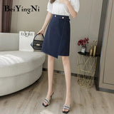 Mini Skirts Womens A Line Casual 2021 Spring Summer All-match High Waist Skirt Female Irregular Harajuku Saias