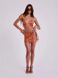 Sexy Fashion Bead Prints Half-Dress In Summer