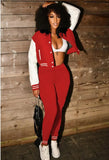 Contrast Baseball Jacket and Matching Pants