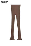 Fashion Women's Pants Slim Pleated Solid Color High Elasticity Simplicity Flare Horseshoe Trousers Spring 2023 New