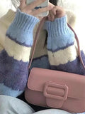 Color Block Striped Sweater-Outfit