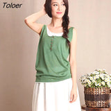 Women Vest Round Neck Sleeveless Loose Bottoming Shirt Tank Top Fake Two-Piece Vest Solid Pullovers Ladies Casual Tank