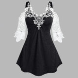 Women Fashion Lace Tank Top Summer Casual Lace Stitching Tank Top Multicolor Slim Cold Shoulder Vest New V-neck Stitching