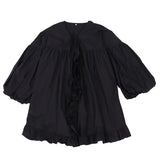 Women Black Ruffles Big Size Bandage Mini Dress New V-Neck Long Sleeve Loose Fit Fashion Tide Spring Autumn 2023