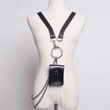 Metal Chain Mini-bag Stylish Buckle Pu Leather Belt Personality Women New Fashion Tide All-match Spring 2022