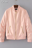 Philosophy Autumn Winter Long Sleeved Pilot Jackets Women Basic All-match Coat Female Bomber Jacket Lady Flight