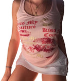Fairy Grunge Tank Tops Summer Women Graphic T Shirts Sleeveless Harajuku Tee 2000s Aesthetic Clothes E Girl Vest
