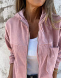 Solid-Color Jacket Women's Simple Wind Wick Hooded Coat Women's Pocket