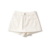 High Waist Slim-fit Splicing Ultra-short Denim Leggings Female Girl Skinny