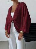 New Cross-Design Deep V Collar Casual Relaxed Elegant Simple
