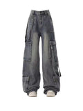 Jeans Women 2025 New High Street Design High-Rise Loose Straight Leisure Broad Legs Long